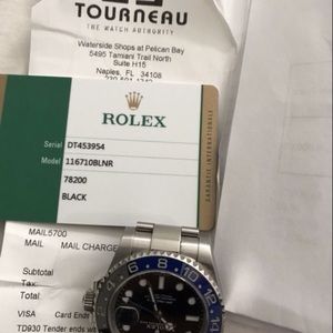 Rolex GMT Master II Batman timepiece